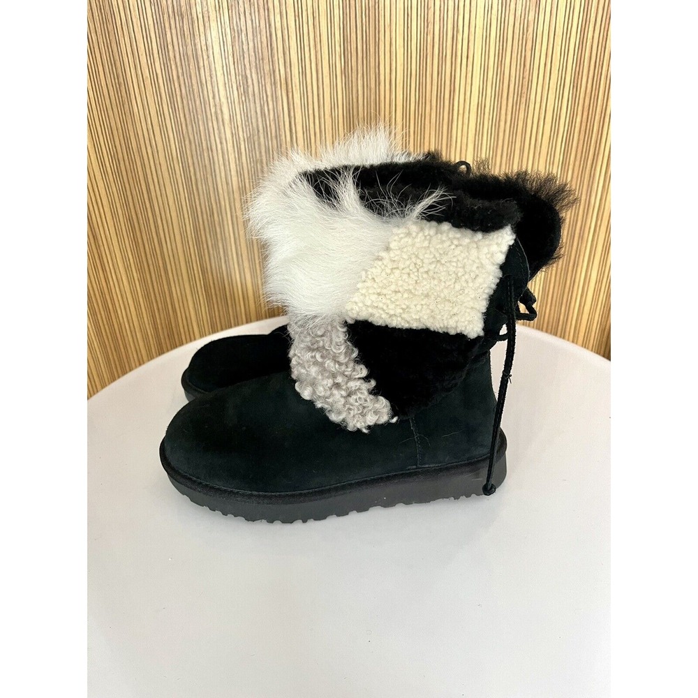 Ugg Classic Short Patchwork Fluff Boots Sheepskin… - image 4